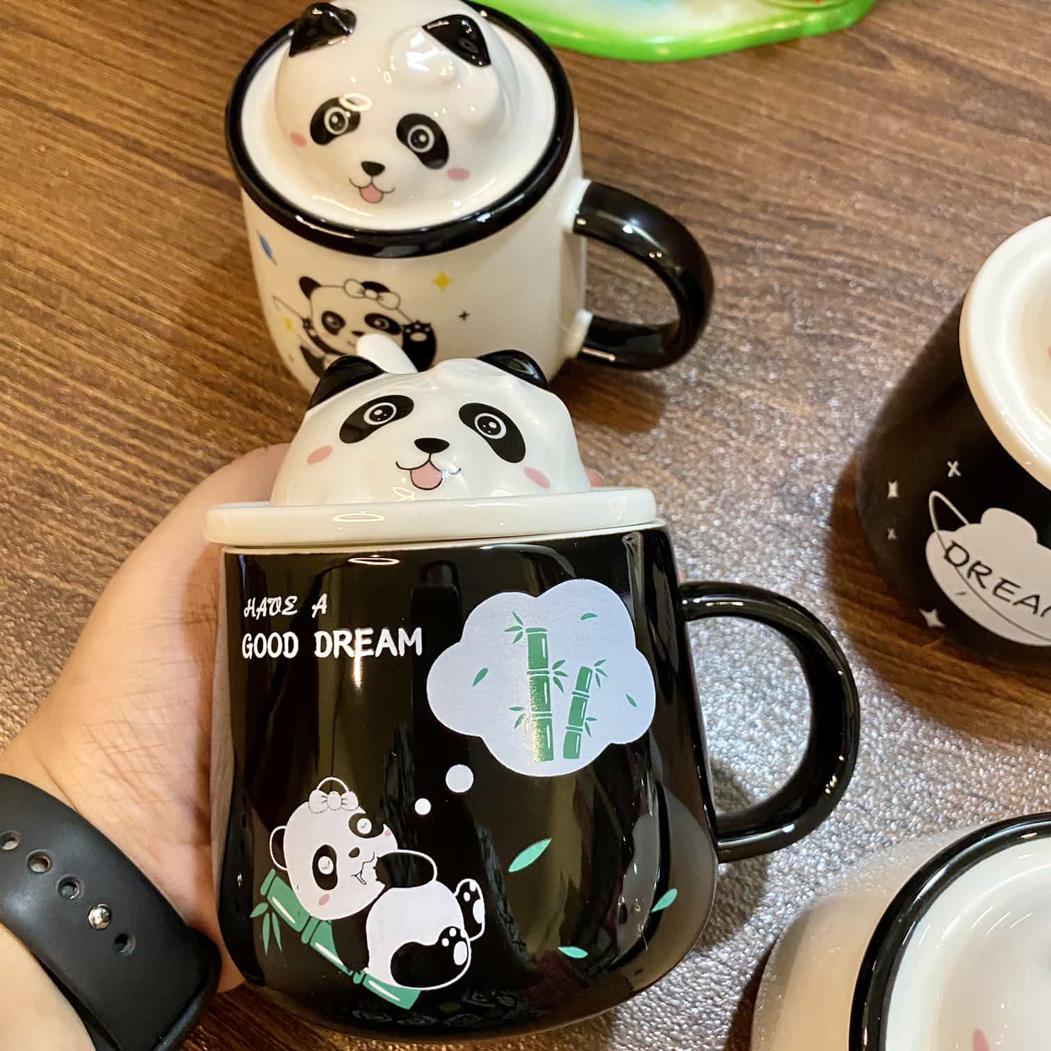 Panda Mug with Lid and Spoon - CrazyinStyle