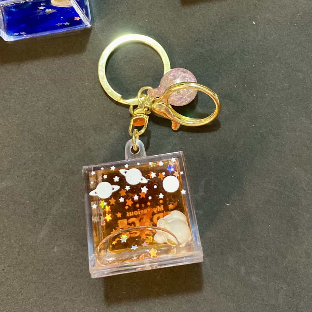 Liquid Sequin star Acrylic Keychain Making Accessories Supplies